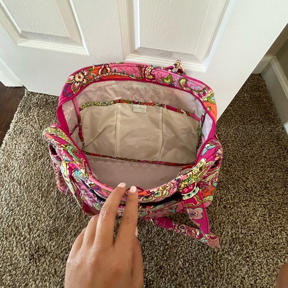 Originally a diaper bag, but was used as a teacher tote for 1 year